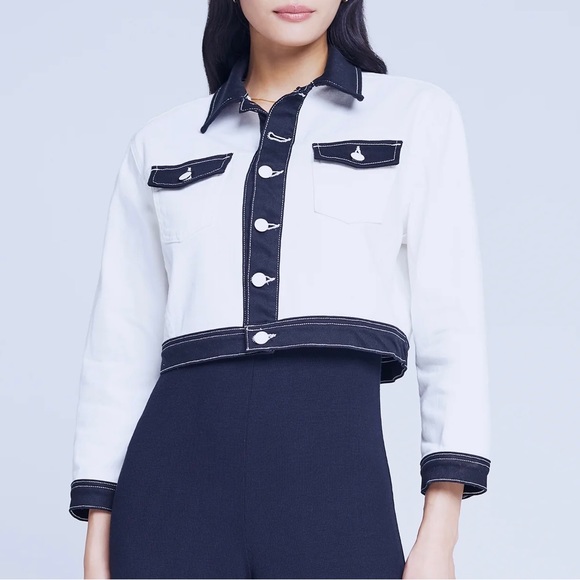 Brand New- L’AGENCE Koda Jacket in White/ Black 🤍⚓️ - Picture 7 of 16